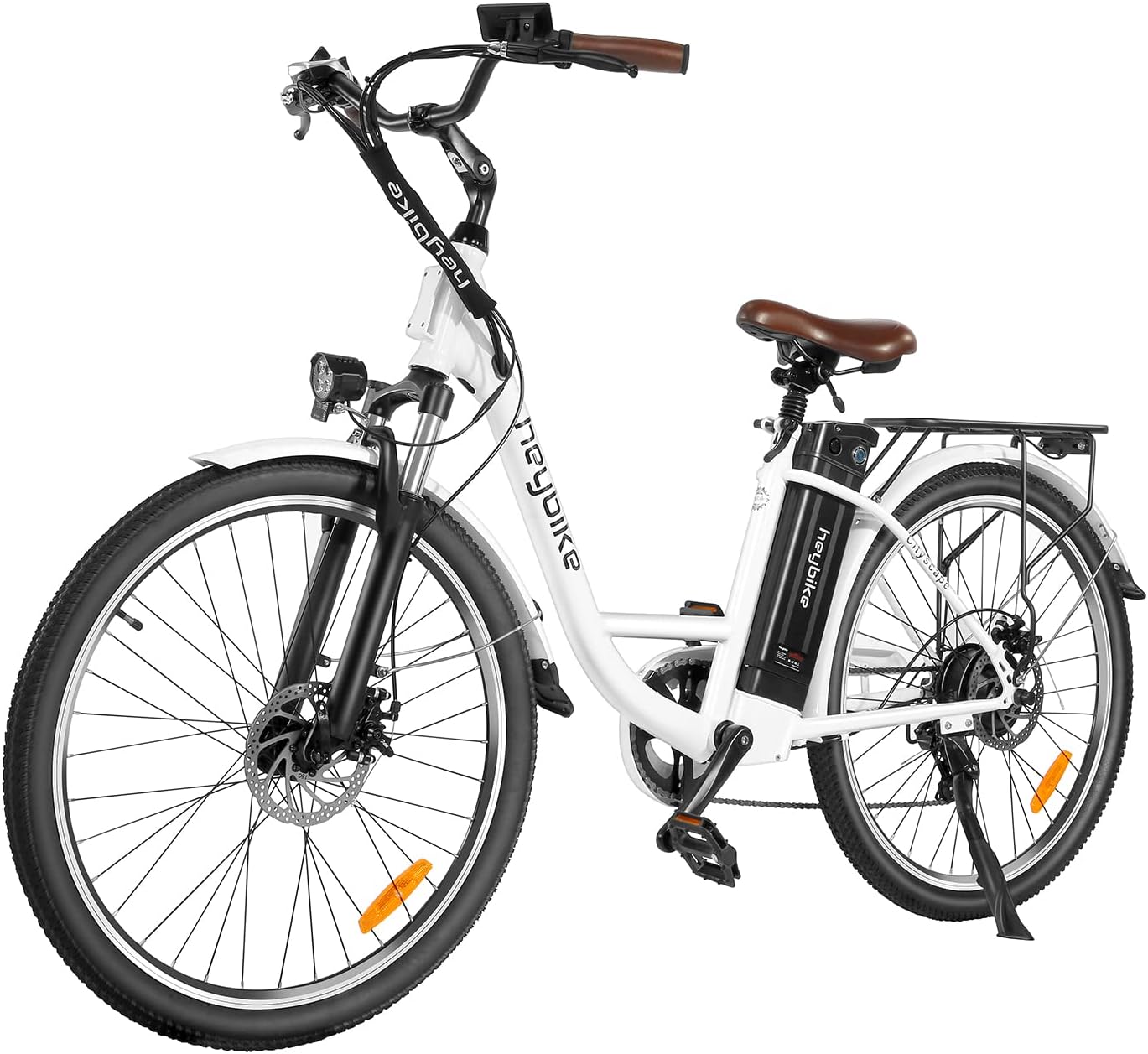 Electric City Cruiser Bike 350W, 40 Miles Range, Removable Battery, 7-Speed, 26 Inch A8415