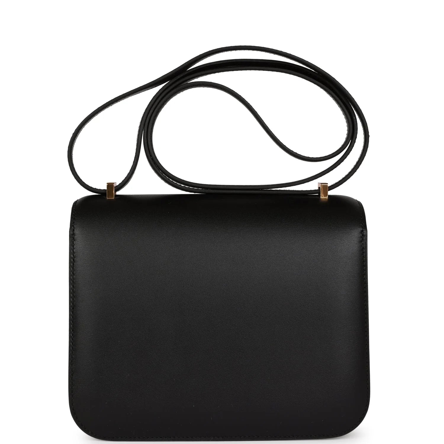 Constance 18 Black Leather Bag with Rose Gold Hardware P908015