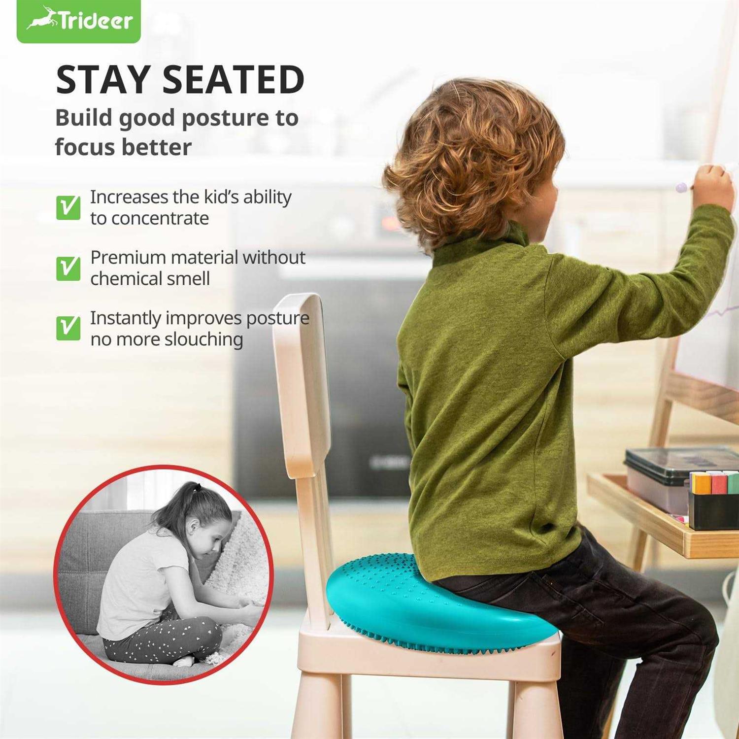 Inflated Wobble Cushion Wiggle Seat for Sensory Kids P4481