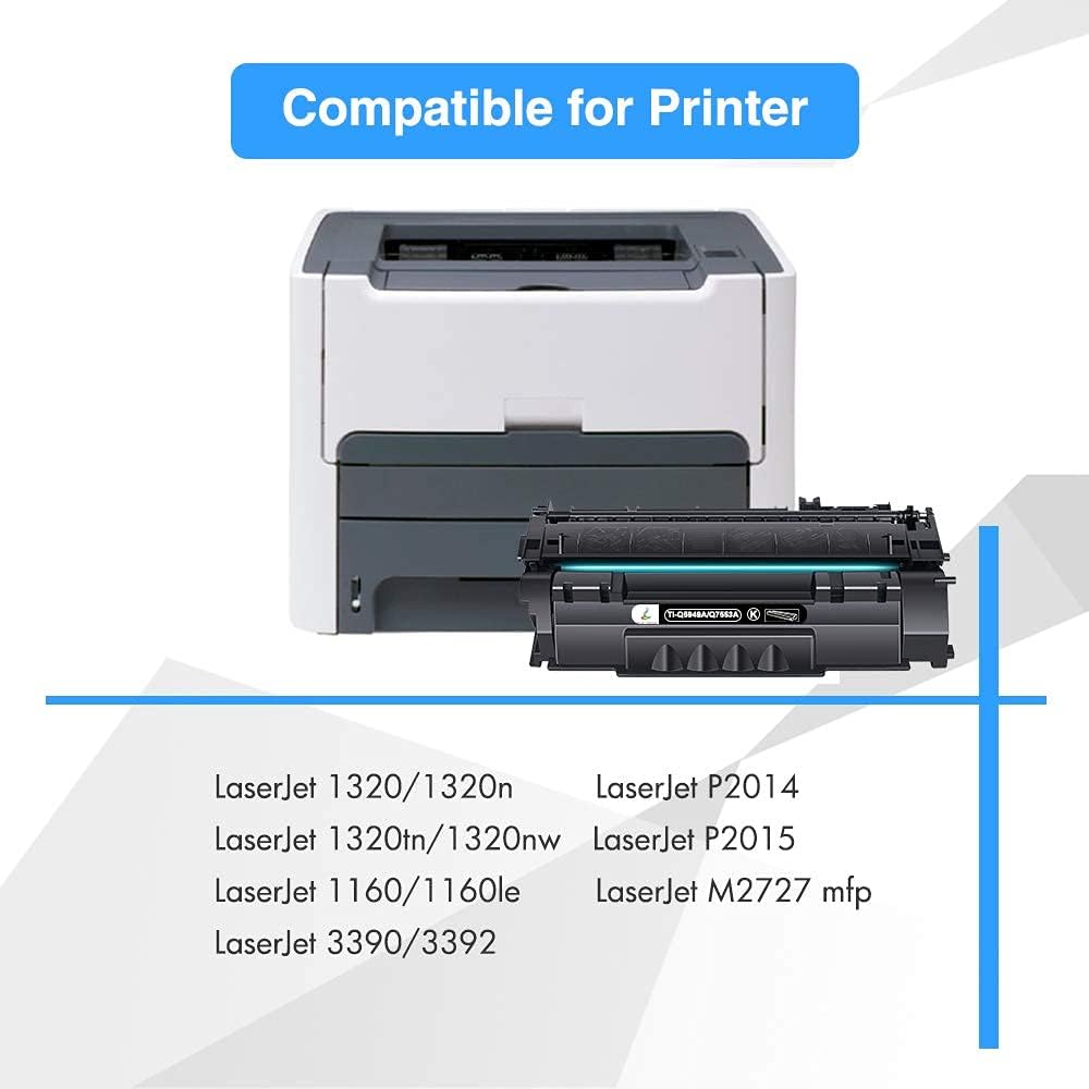 Toner Cartridge Replacement for HP Printers, Black 2-Pack L6550