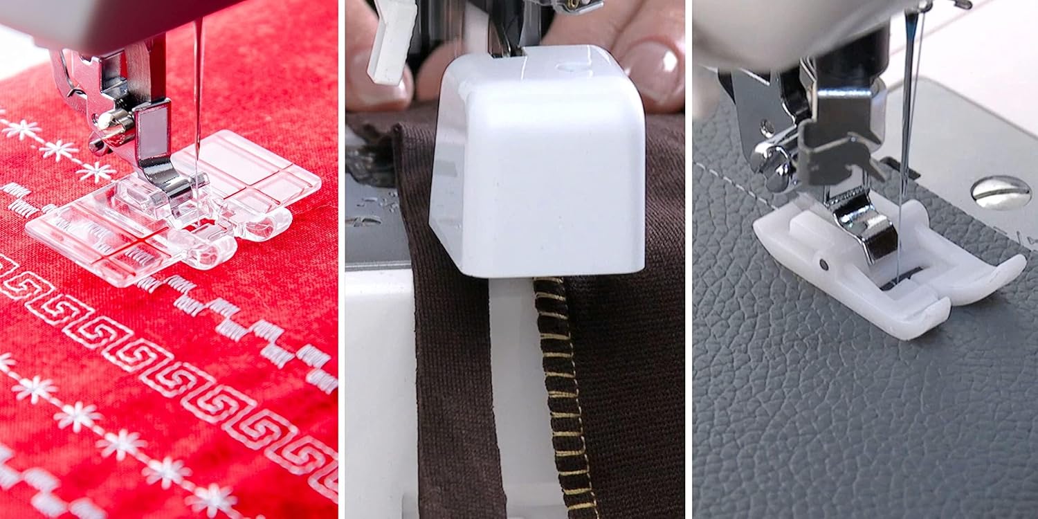 Heavy Duty Sewing Machine with 411 Stitch Applications and Presser Feet Kit N99365