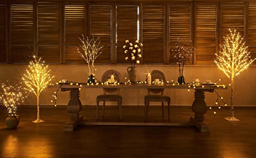 Lighted Birch Twig Tree with 200 LED Lights, 4FT, Indoor Outdoor Holiday Decor A105339