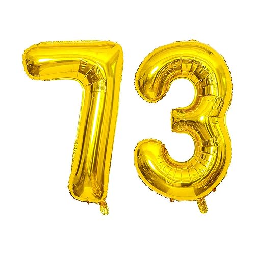 75 Balloon Numbers Gold Jumbo Number 57 Foil Mylar Balloons with Happy Birthday Banner for 75th Birthday Party Decorations A994