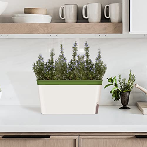 Self Watering Planter Pots Window Box for Indoor Plants, Set of 6 O22430