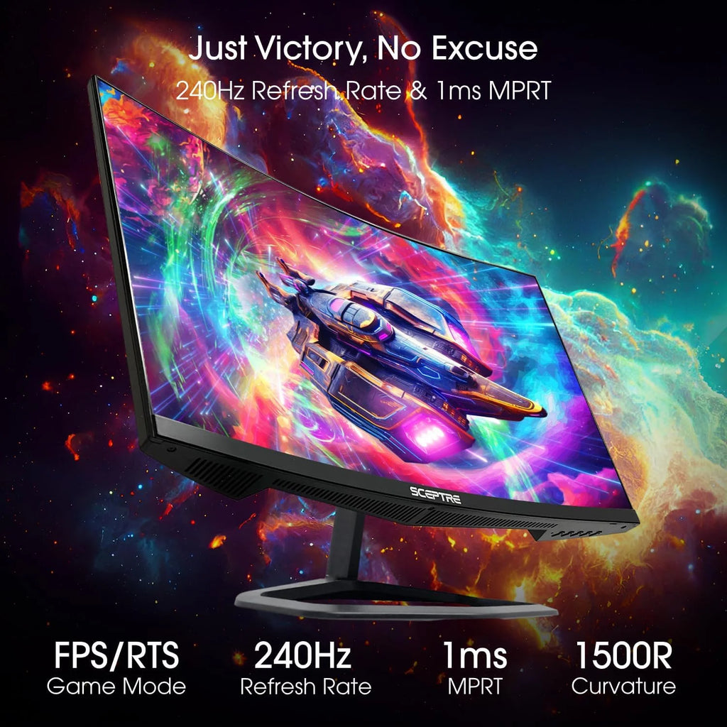 Curved 24.5-inch Gaming Monitor 240Hz 1080p 1ms A924