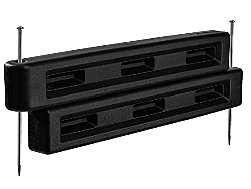 Playground Edging Border - 12" High Plastic Interlocking Timber, Black, 52" L x 4" W x 12" H (1 Pack) Y22711