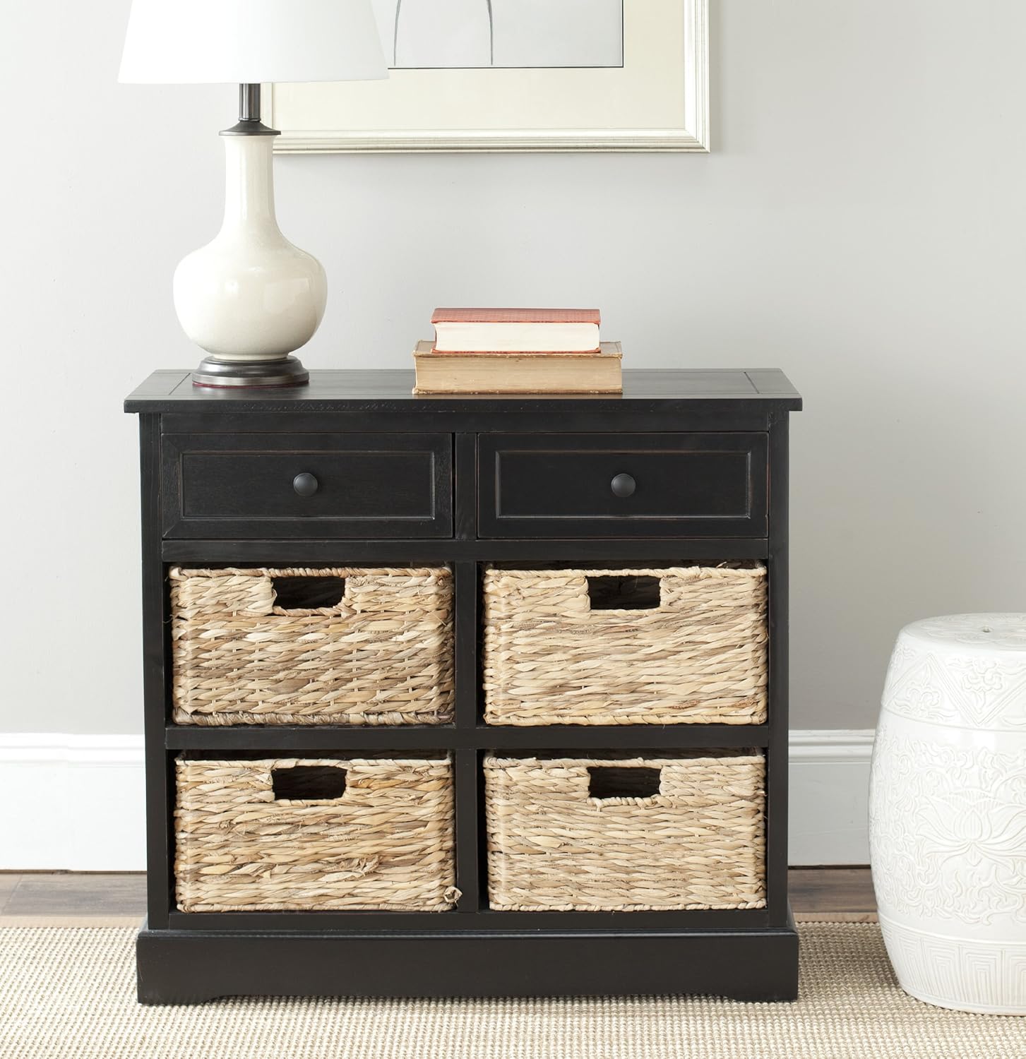 Wicker Basket Storage Unit L491