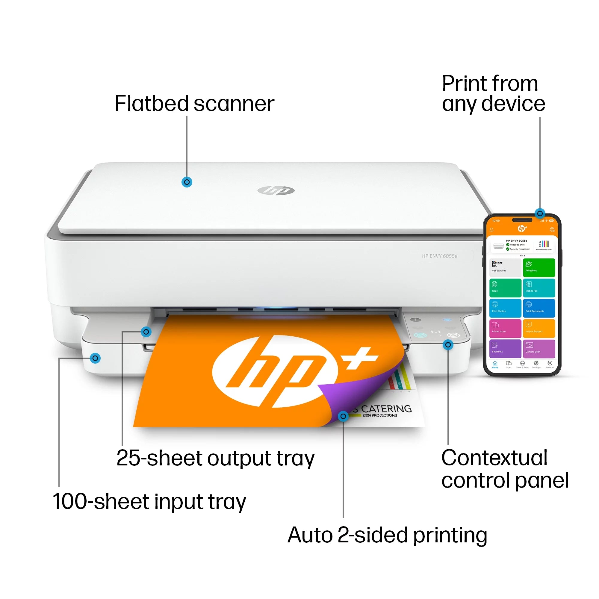 Wireless Color Inkjet Printer with Instant Ink Trial T877