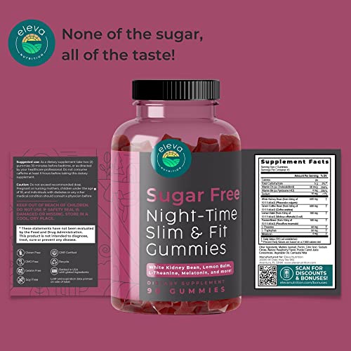 Sugar-Free Night-Time Slimming Gummies with Melatonin for Sleep Support, 90 Count O76786