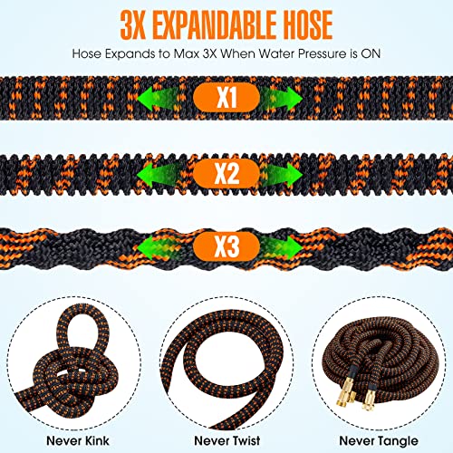Expandable Garden Hose 50ft with Spray Nozzle F6049