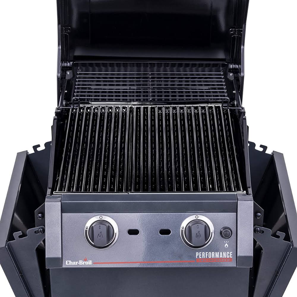 2-Burner Cabinet Style Liquid Propane Gas Grill, Gray J9166