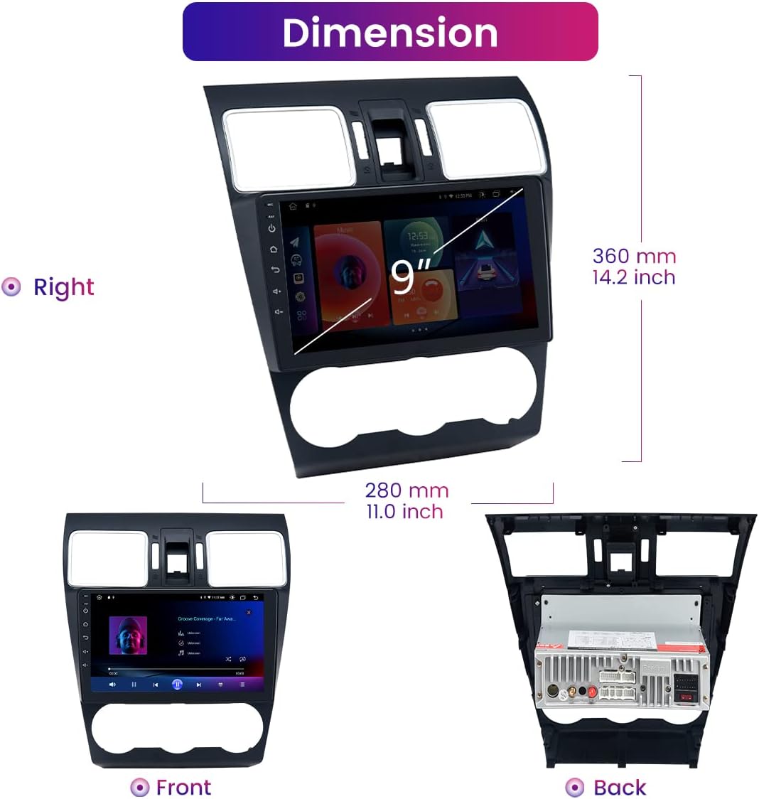 Car Stereo Bluetooth Radio with Carplay Android Auto Touch Screen Z540278