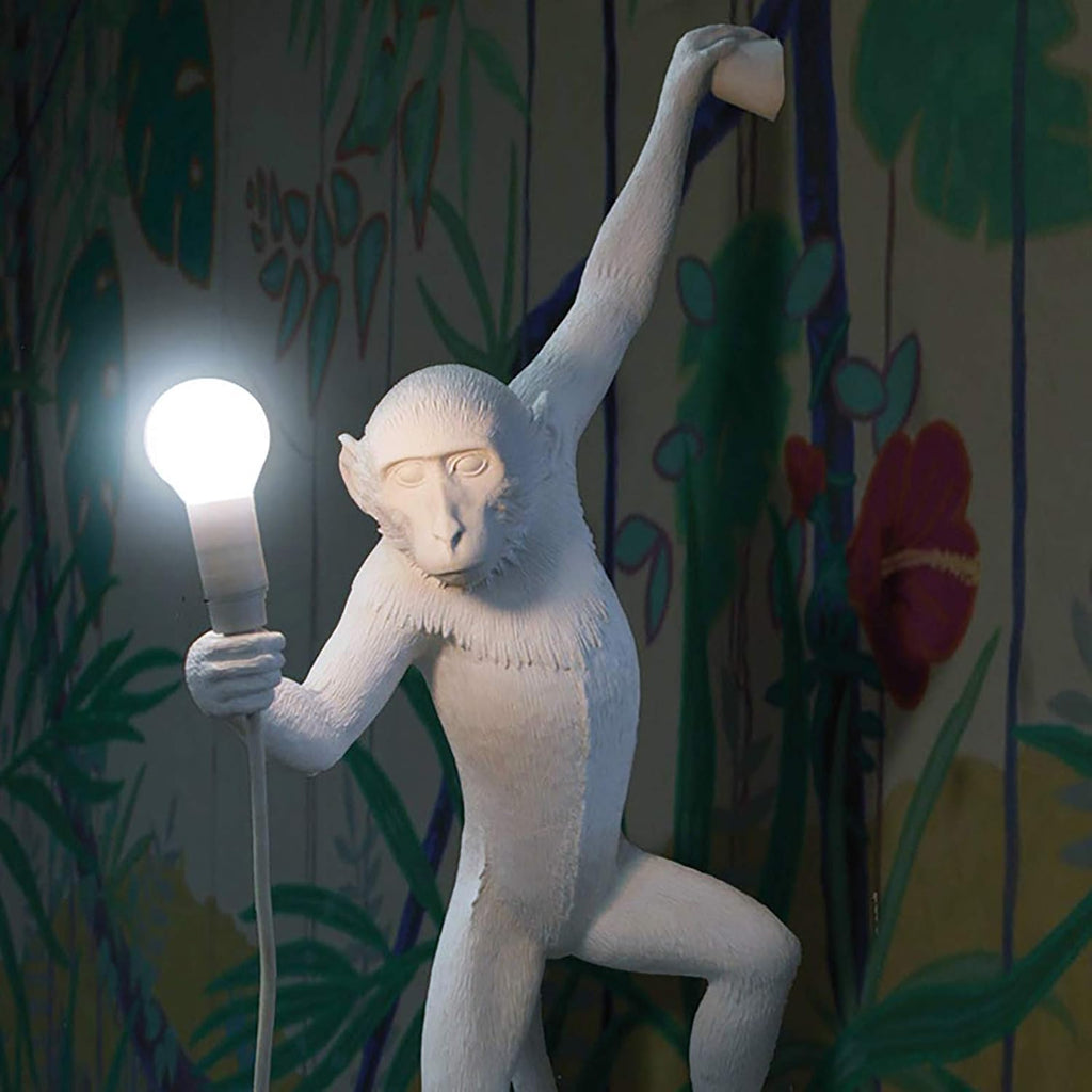 Monkey Wall Lamp, Vintage Resin Gold Finish for Living Room Bedroom I325541