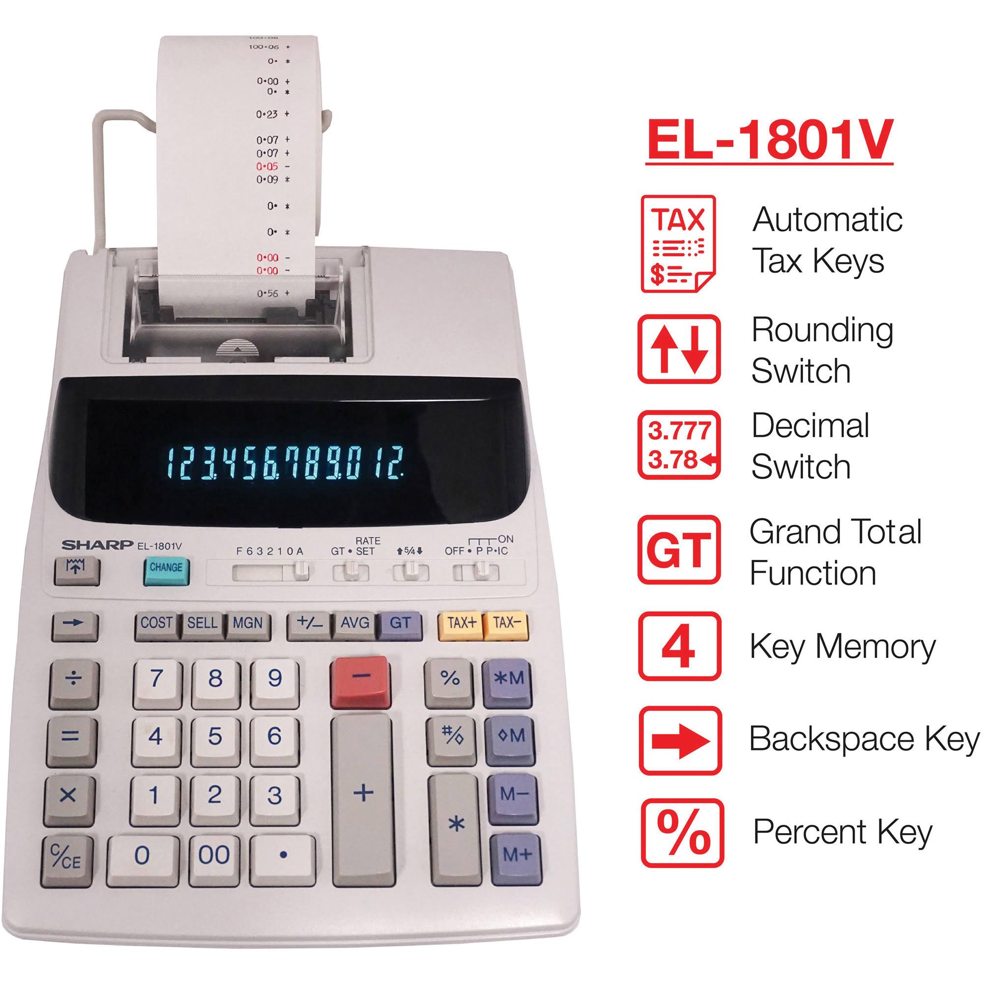 12 Digit Printing Calculator Y730596