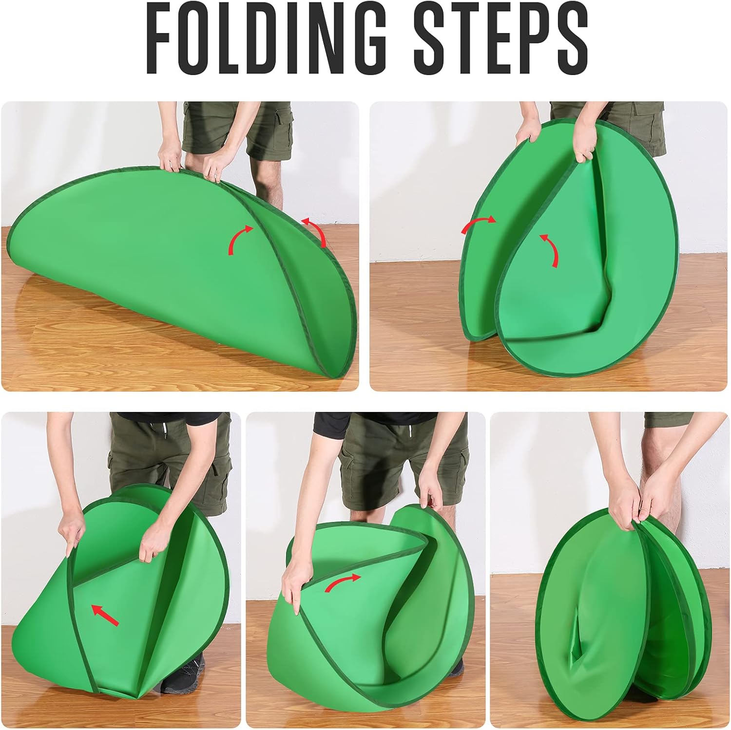 Portable Green Screen Backdrop 56'', Collapsible Webcam Background for Video Conferencing W683753