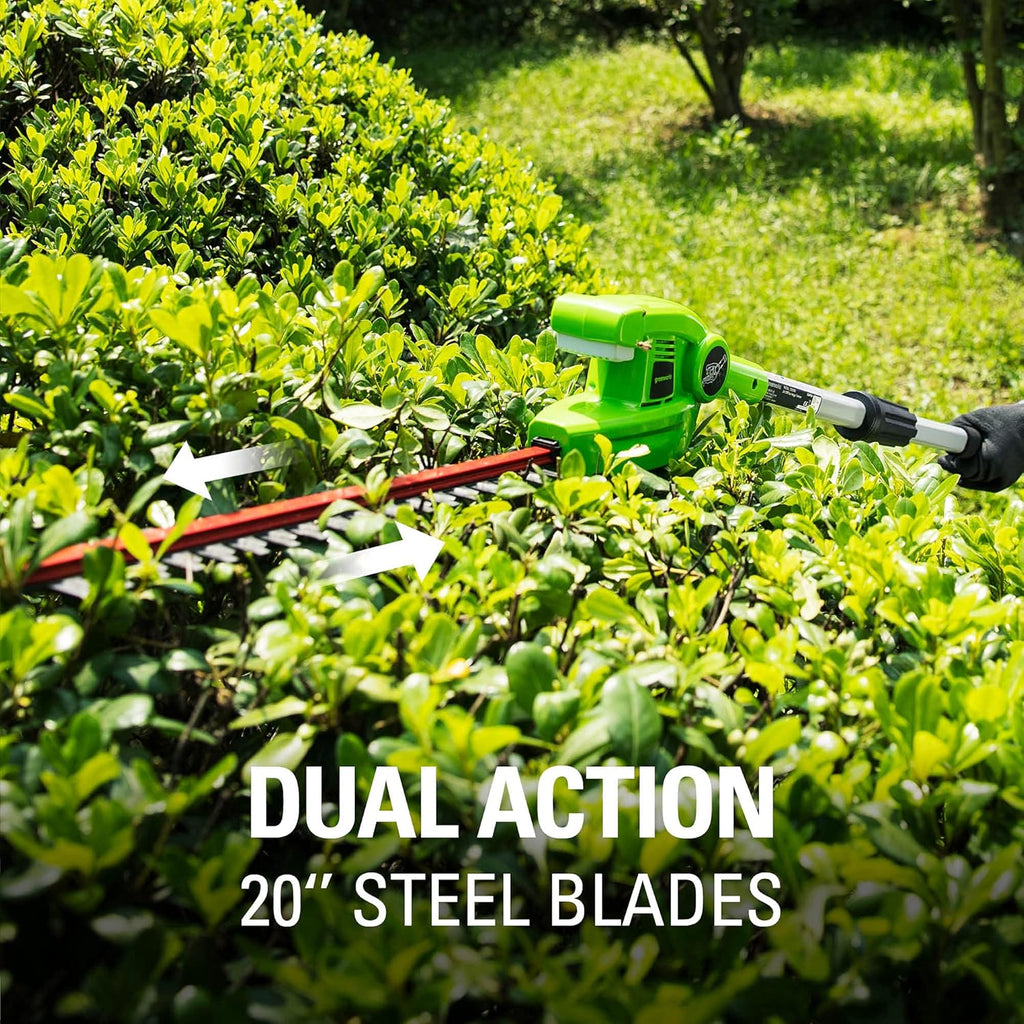 Cordless Pole Hedge Trimmer with Battery and Charger S69751