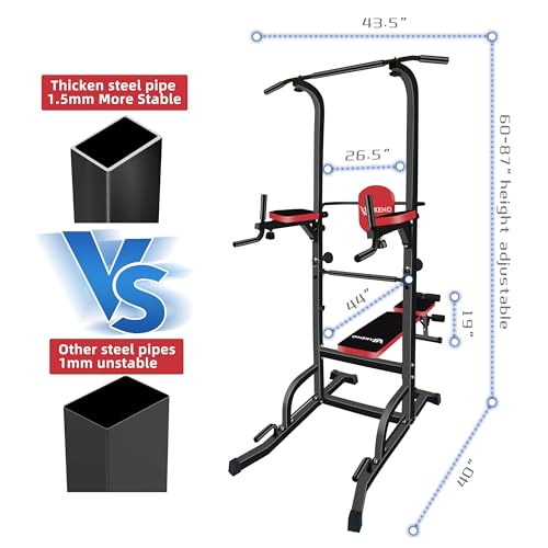 Power Tower with Bench Pull Up Bar Dip Station for Home Gym G8155