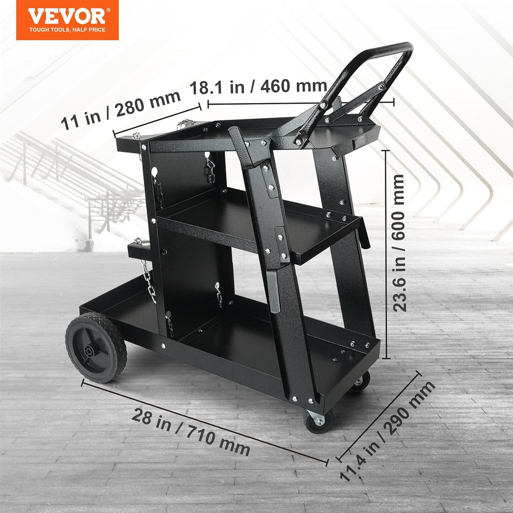 MIG Welder 270 Amp, 3 in 1 MIG TIG Arc Welding Machine with Cart R473399