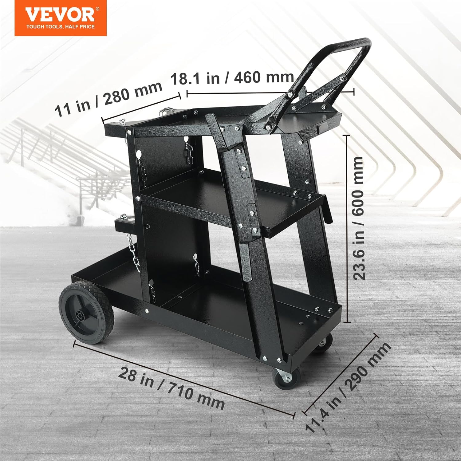 MIG Welder 270 Amp, 3 in 1 MIG TIG Arc Welding Machine with Cart R473399