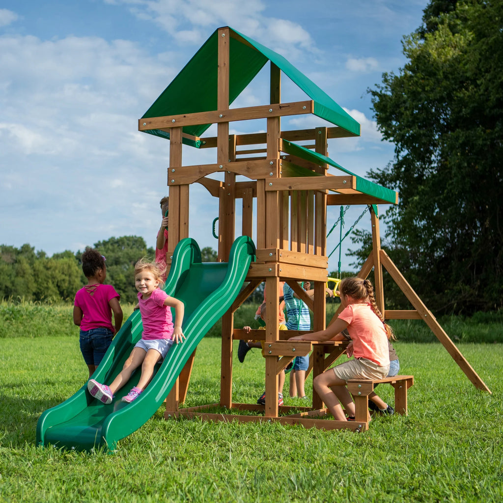 All Cedar Wood Playset Swing Set Y7677