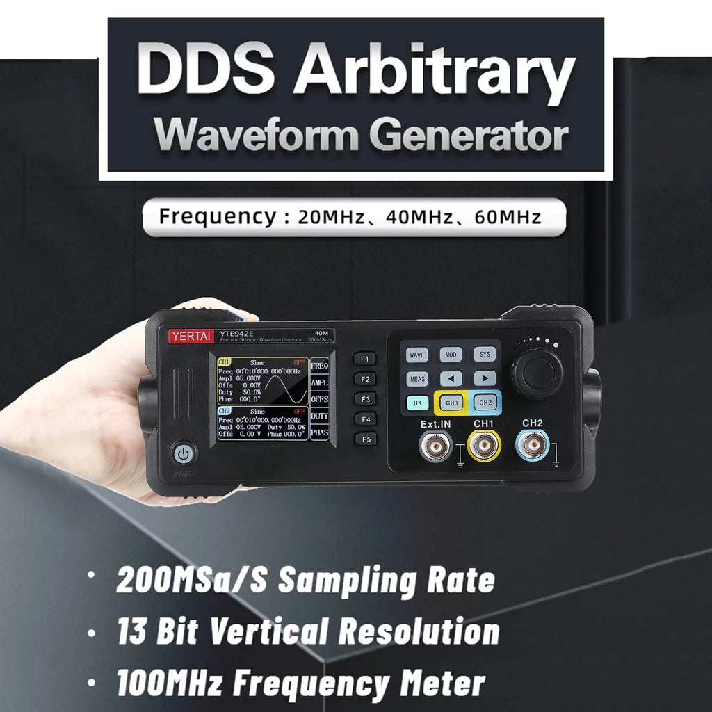 Portable Dual Channel Arbitrary Waveform Generator with 2.4 inch TFT LCD R686907