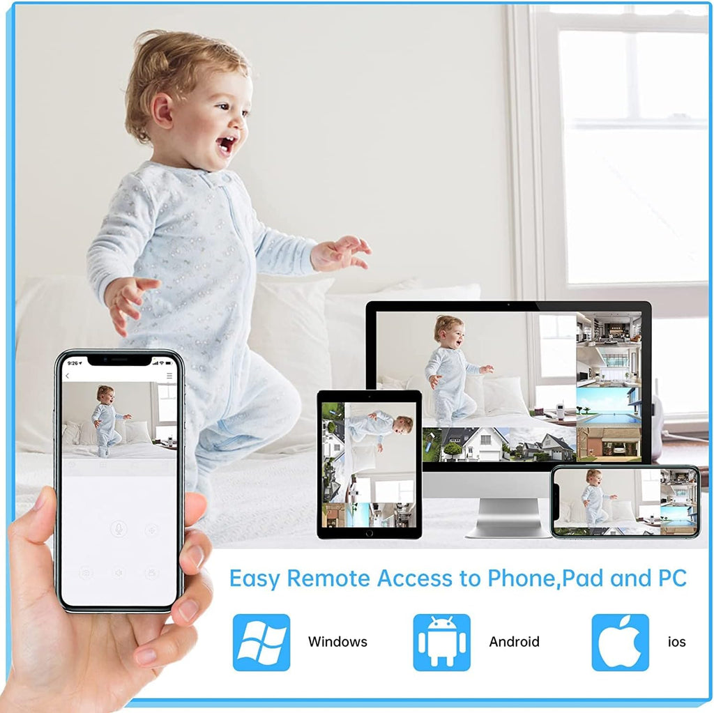 Wireless Security Camera System 8 Channel NVR with 4 Cameras, 1080P Night Vision D4383