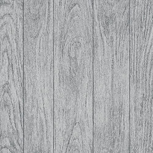 Outdoor Flooring Roll - Grey Oak Wood - 6' x 12', 72 sq.ft - Waterproof All-Weather Floor Covering K898854