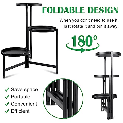 5 Tier Foldable Tall Plant Stand for Indoor Outdoor R6779