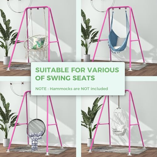 Hammock Chair Stand, Heavy-Duty Steel, 300LBS, Indoor Outdoor X85733