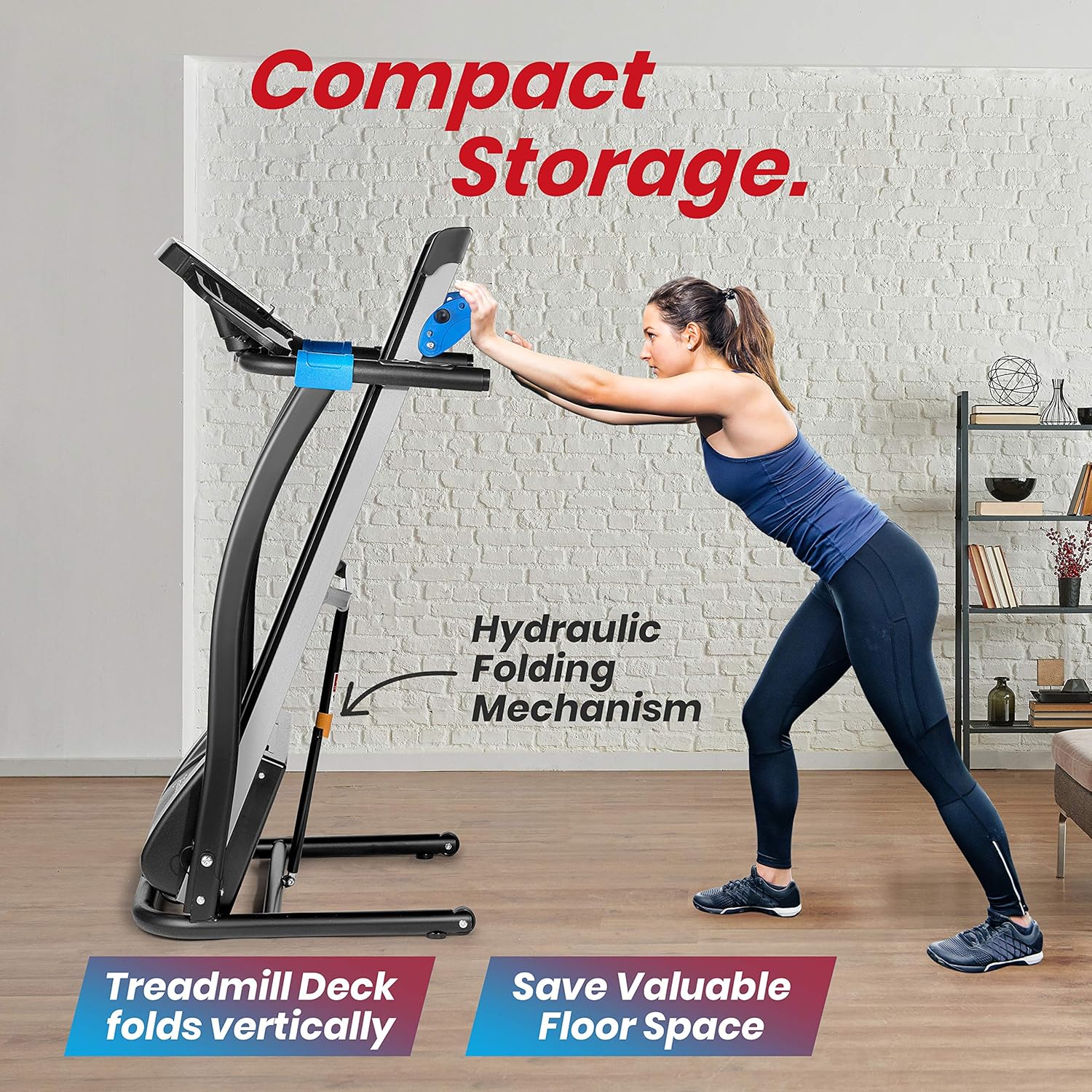 Smart Digital Incline Treadmill with Folding Electric Motor S7316