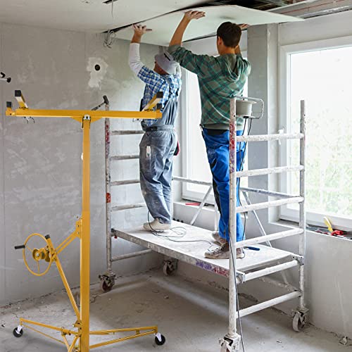 Drywall Lift Panel Hoist with Rolling Caster Wheel and Adjustable Telescopic Arm Q56797