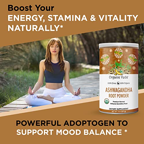 Ashwagandha Root Powder, 16oz - Pure & Natural Supplement, Vegan, Non-GMO E299405