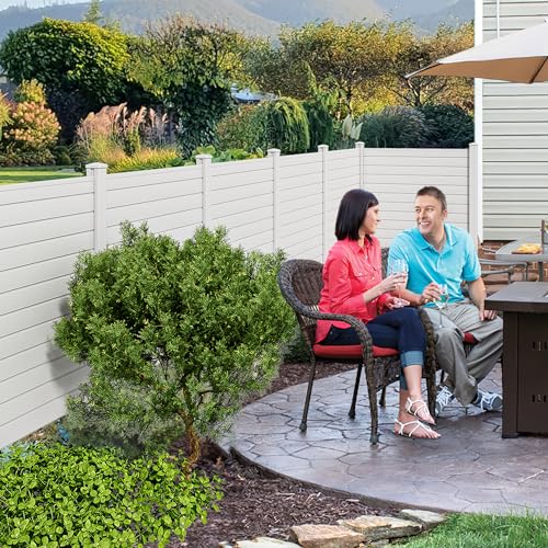 Air Conditioner Fence Privacy Screen with Metal Stakes, 2 Panels W98343