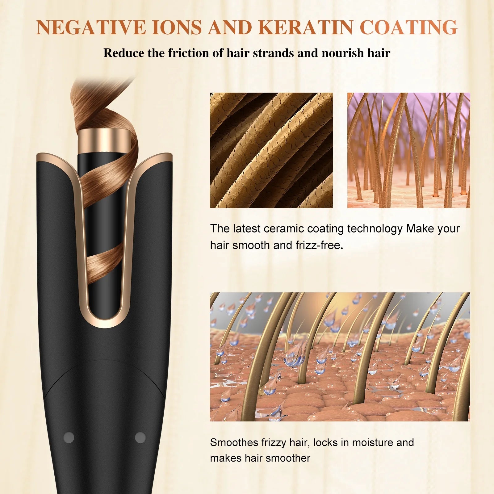 Curling Iron with 1" Rotating Barrel and 4 Temperatures Y626354
