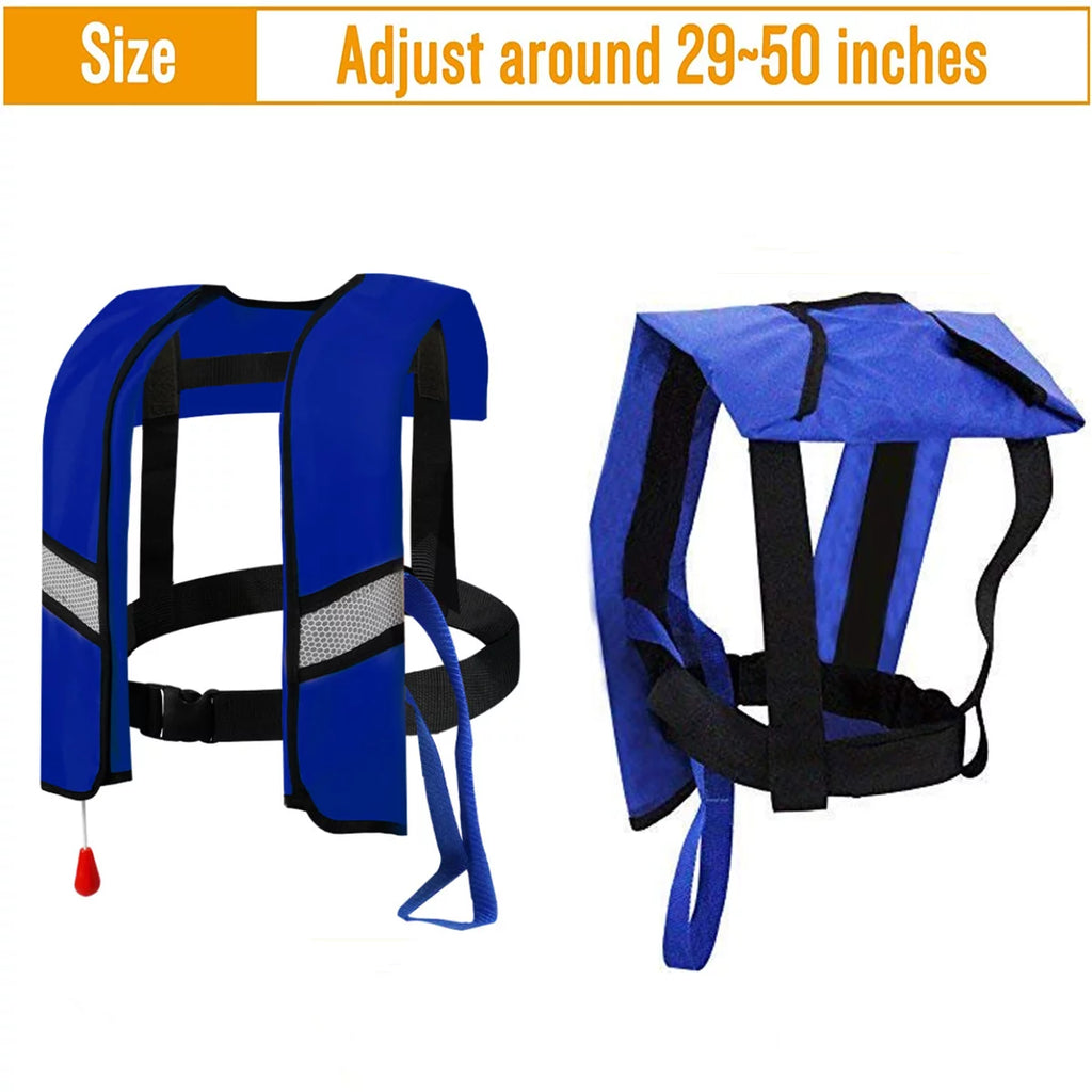 2 Pack Automatic Inflatable Life Jacket with Whistle for Boating Fishing Kayaking R381
