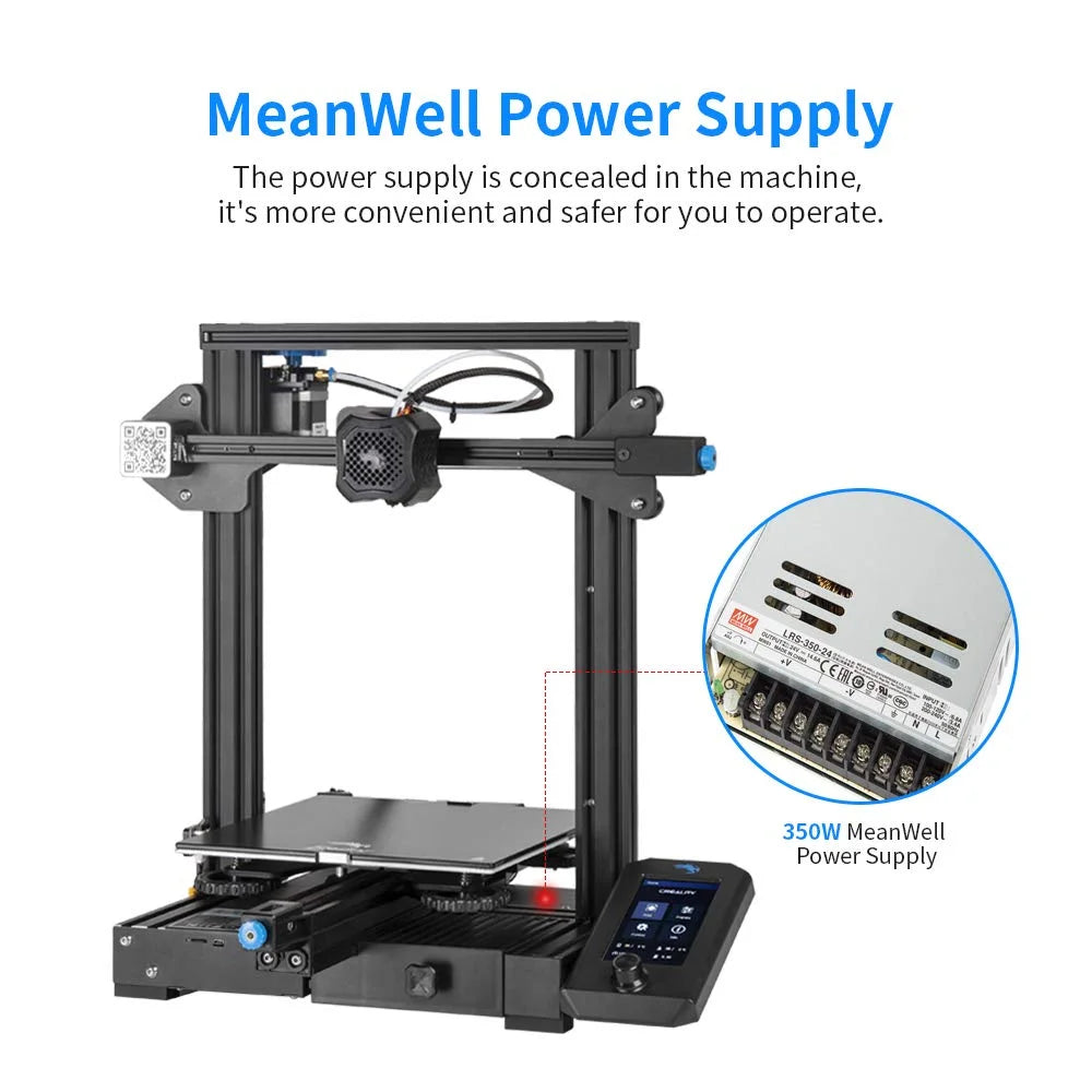 3D Printer 220x220x250mm Aluminum Black Q271354