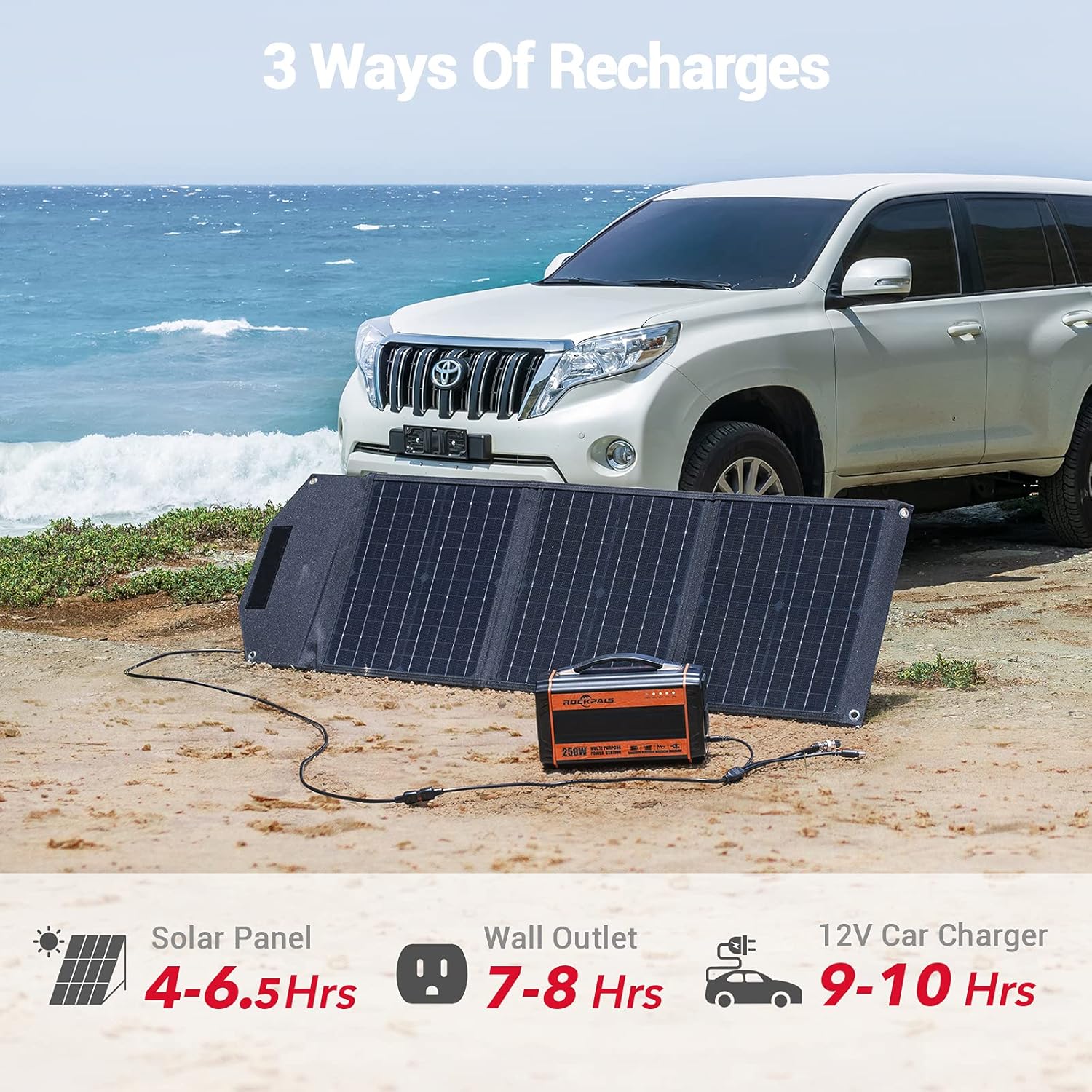 Portable Generator 250W Lithium Battery with 110V AC Outlet for Camping K745