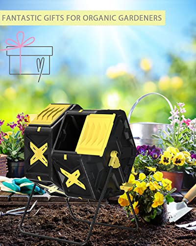 Tumbling Compost Bin, BPA Free, Outdoor Rotating Composter D773135