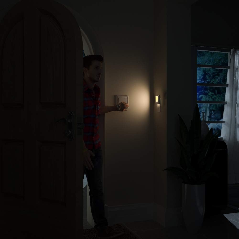 Motion Sensor LED Night Light with Adjustable Brightness, Warm White, 2 Pack P27406