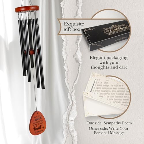 Sympathy Wind Chimes for Loss of Loved One, Outdoor Garden Decor B221693