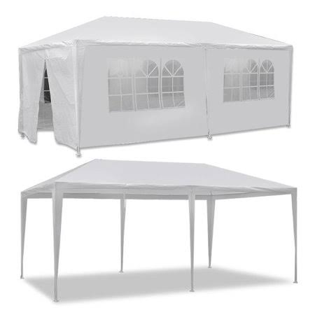 Zeny 10&x20& Outdoor Canopy Party Wedding Tent White Gazebo Pavilion w/6 Side Walls
