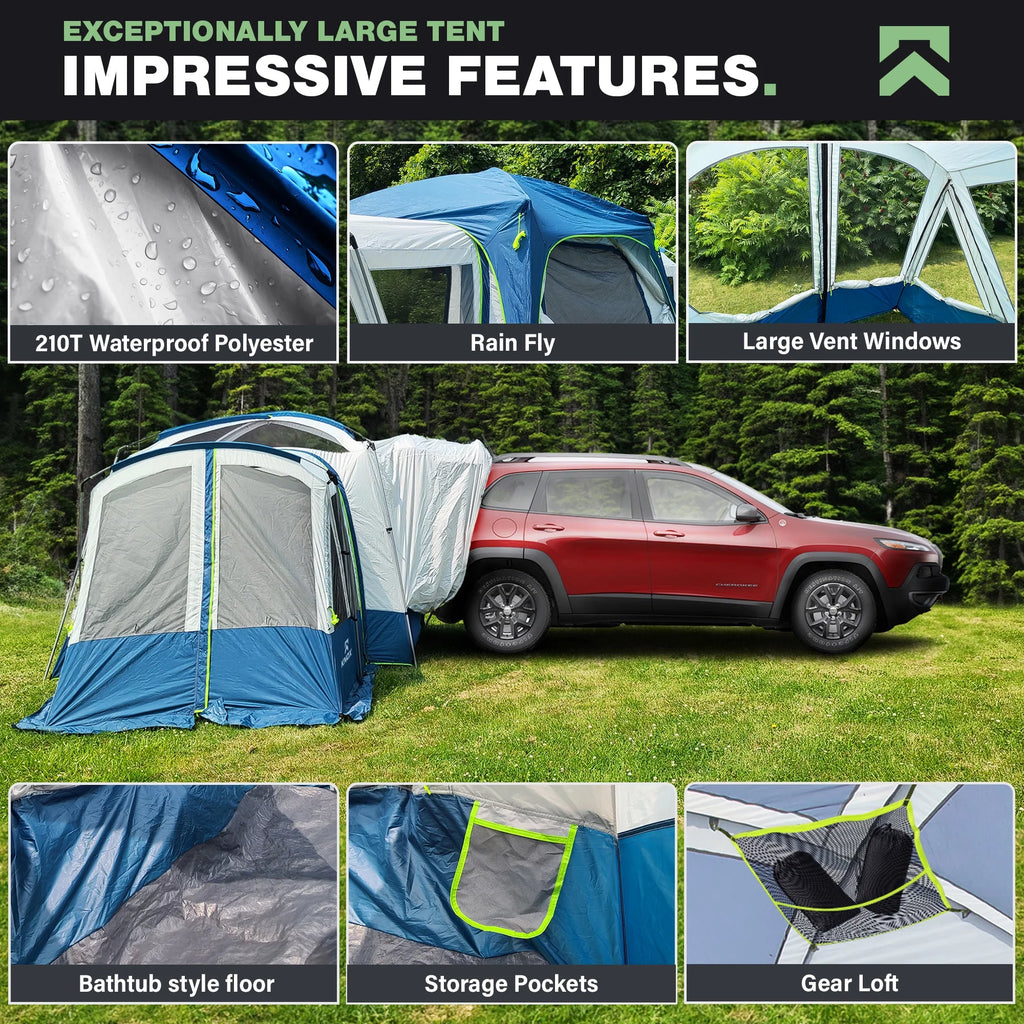 10-Person SUV Tent for Camping with 2 Screen Rooms H736976