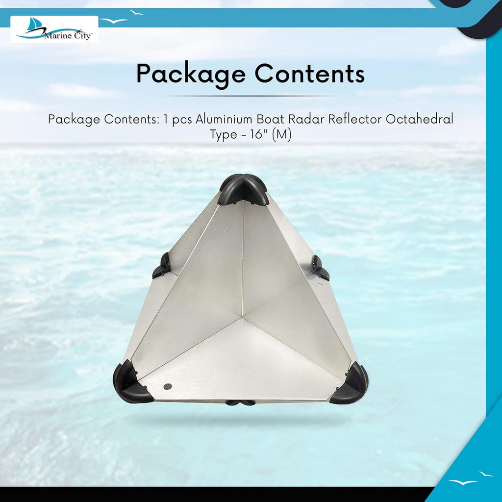 Aluminium Boat Radar Reflector Octahedral 16 Inches T56397