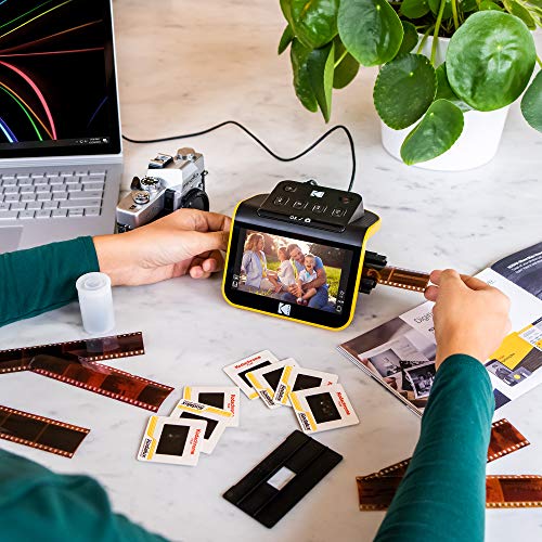Film & Slide Scanner with 5" LCD Screen, Converts Negatives to Digital JPEG Photos R10211