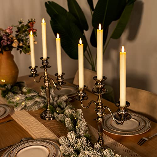 Flameless Taper Candles with Remote Timer, Battery Operated LED, 9.6 Inches M6611