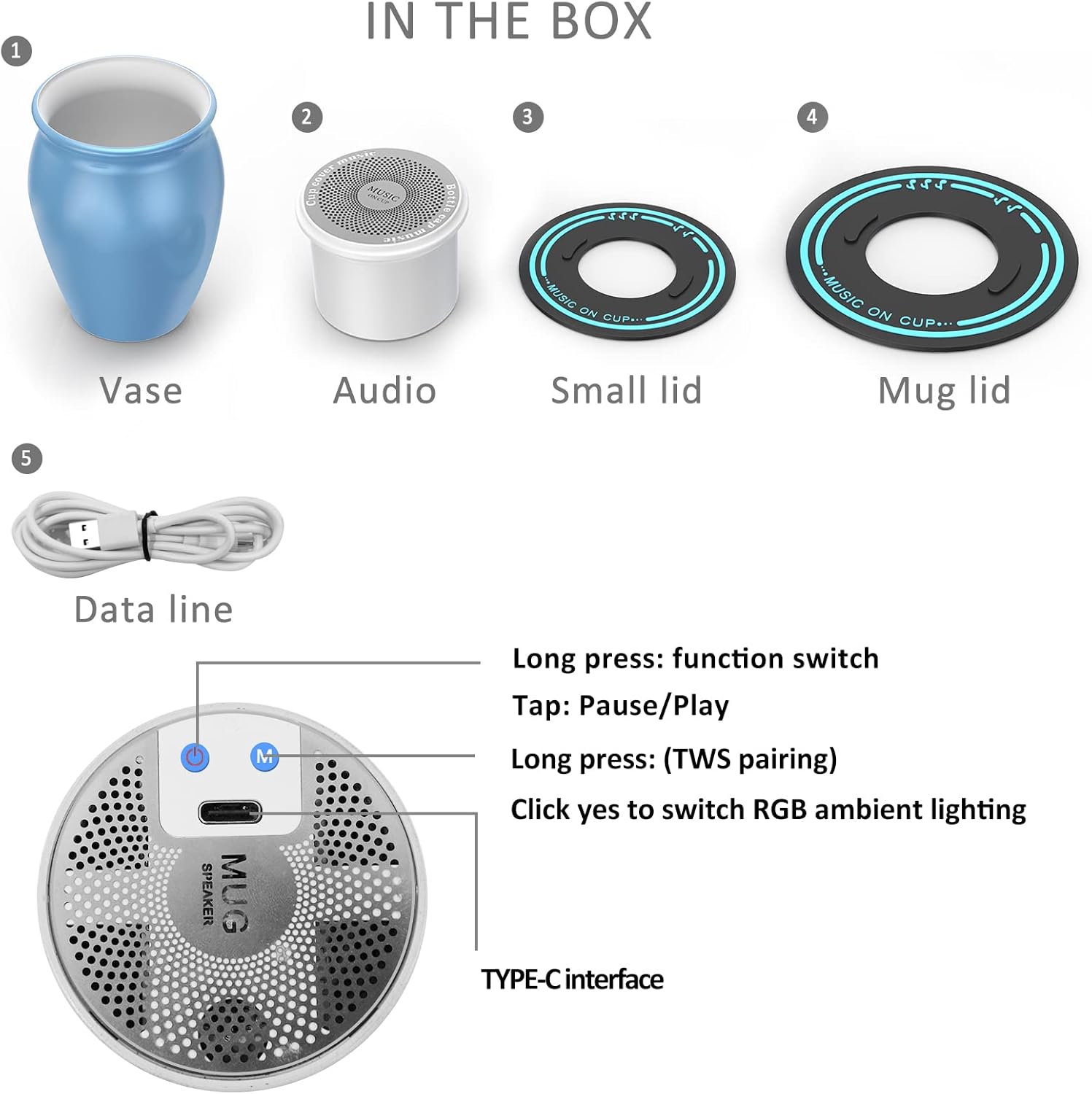 Bluetooth Speaker for Cup and Bottle C94578