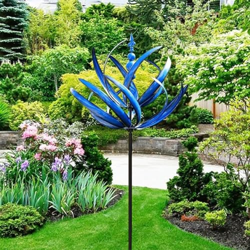 Outdoor Metal Wind Spinners for Lawn & Garden, Red Z14631