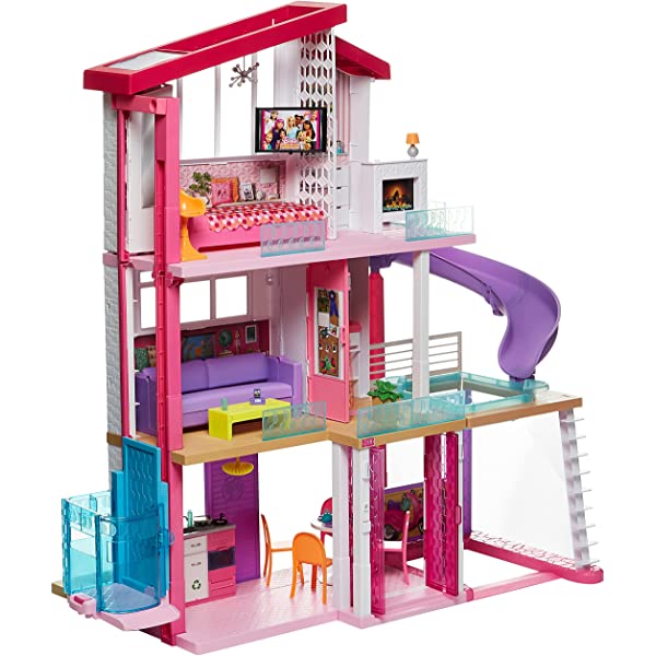 Dollhouse with Elevator, Pool, Slide and 70 Accessories N3872