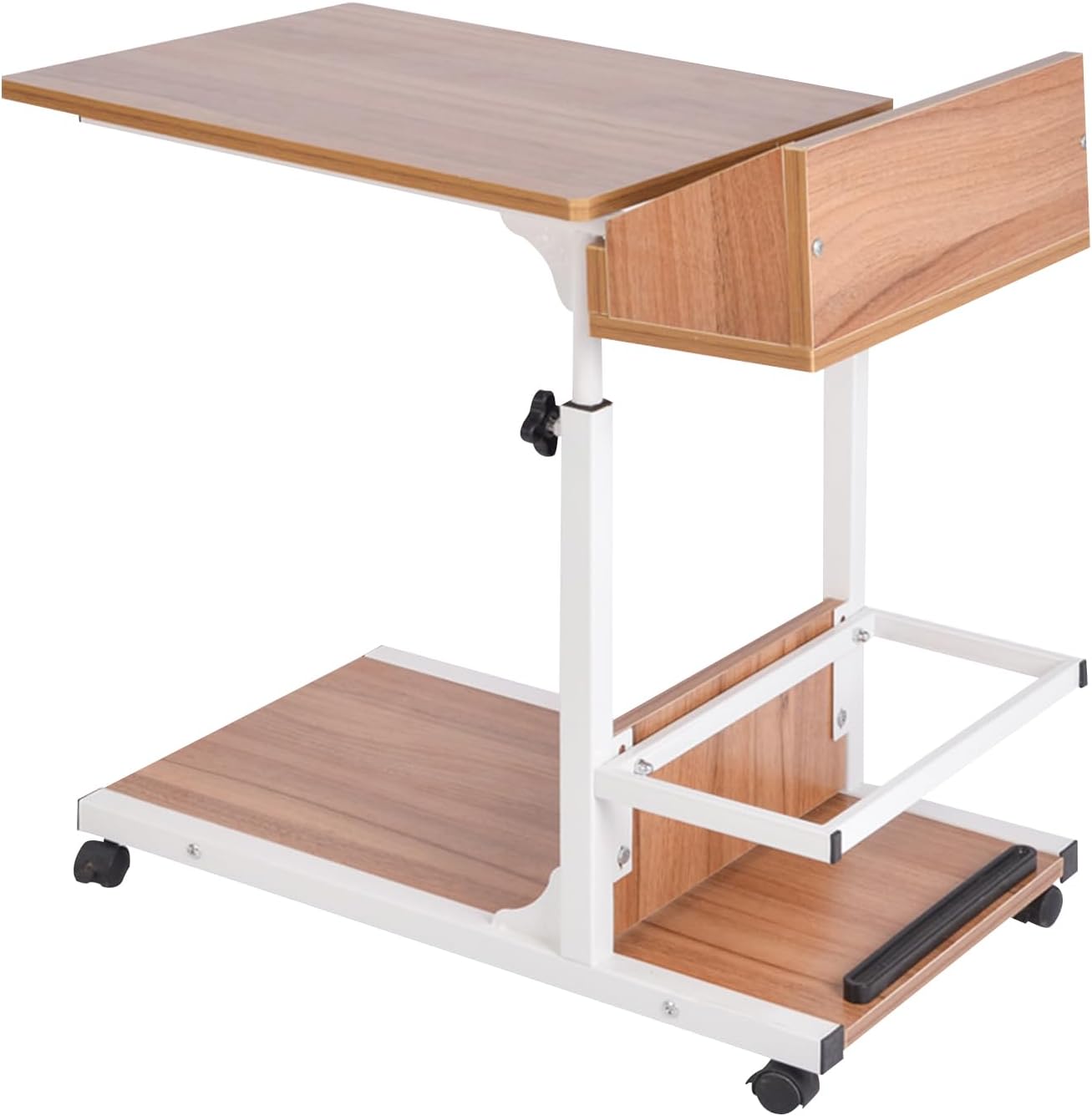 Over Bed Table with Drawer, Adjustable Height and Wheels S9981