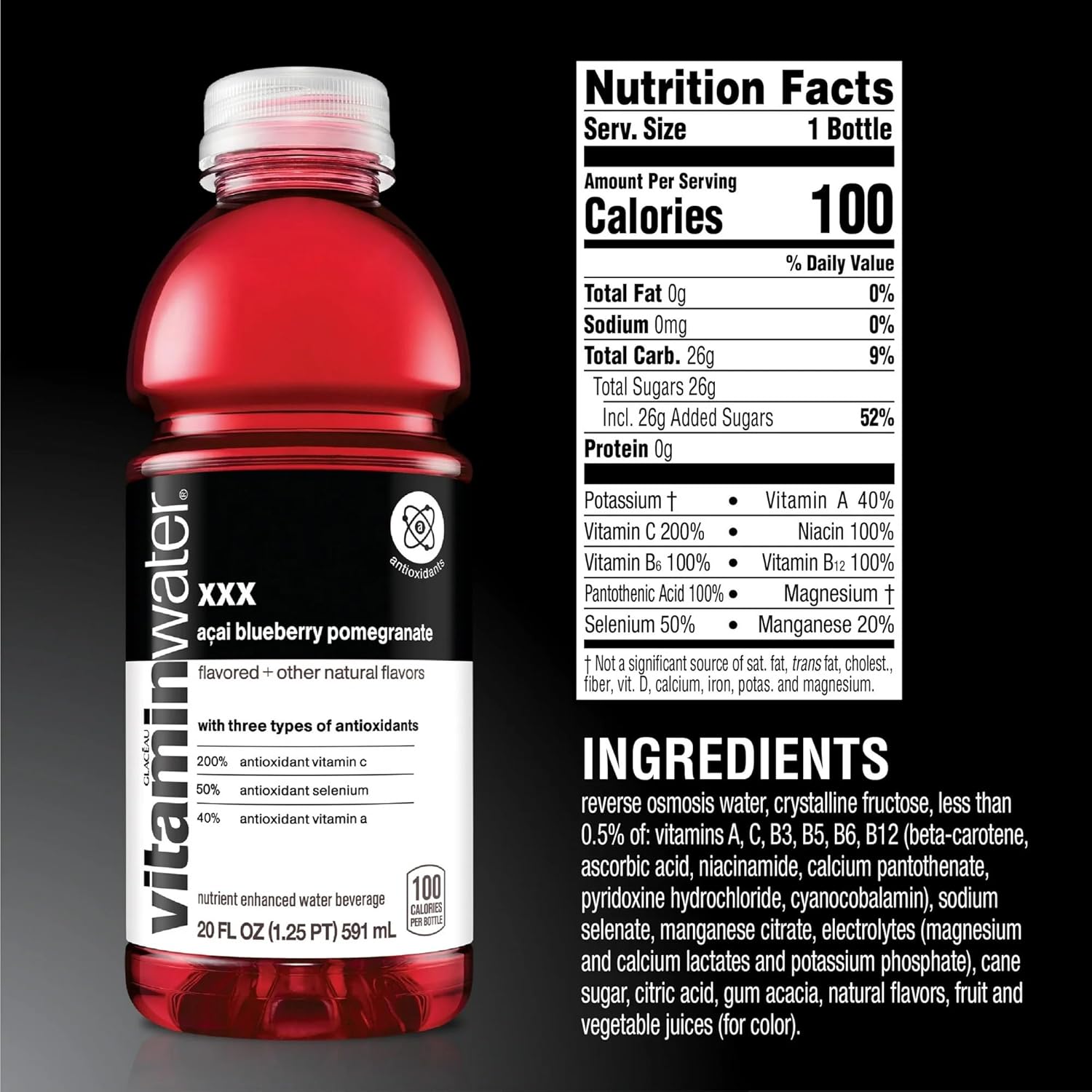 Flavored Water Variety Pack, 20 Fl Oz Bottles, Nutrient Enhanced with Vitamins and Electrolytes W305